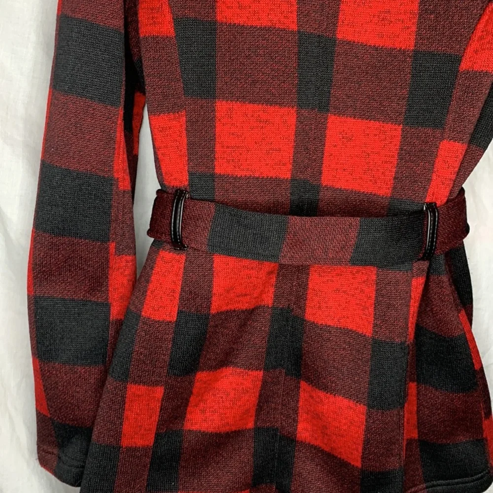 vintage Madden Girl plaid belted full zip coat - Picture 3 of 13